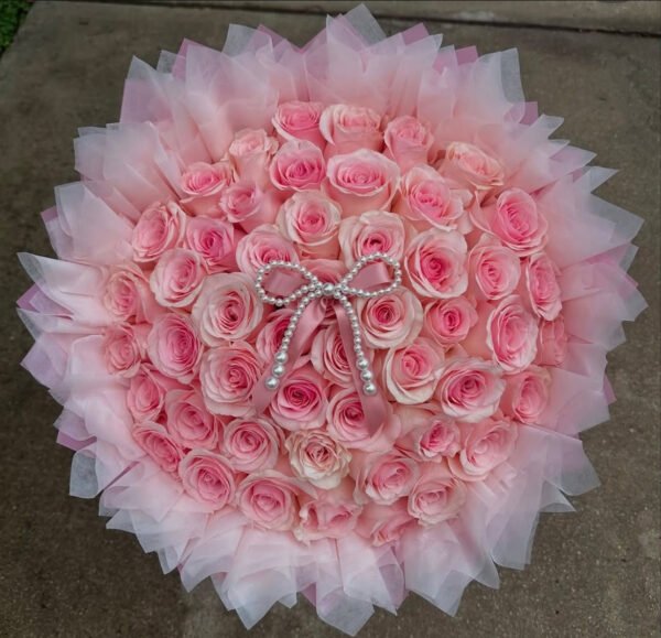 50 Pink Roses Bouquet